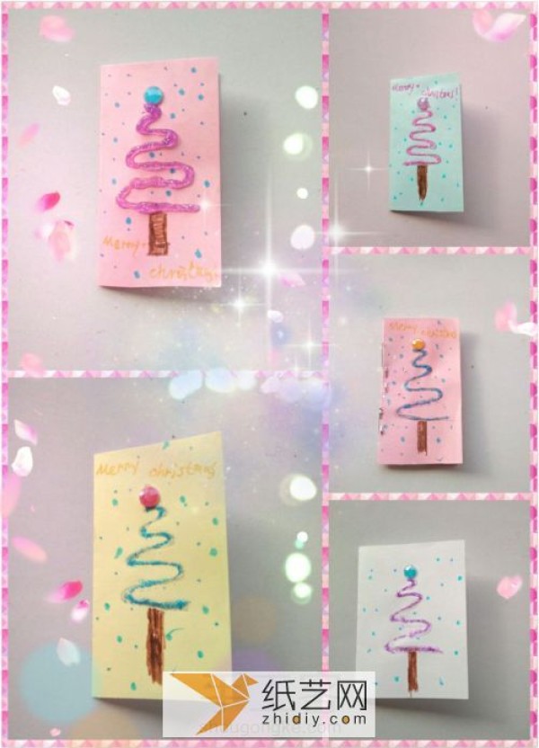 Simple and beautiful hand-made Christmas cards How to make Christmas cards