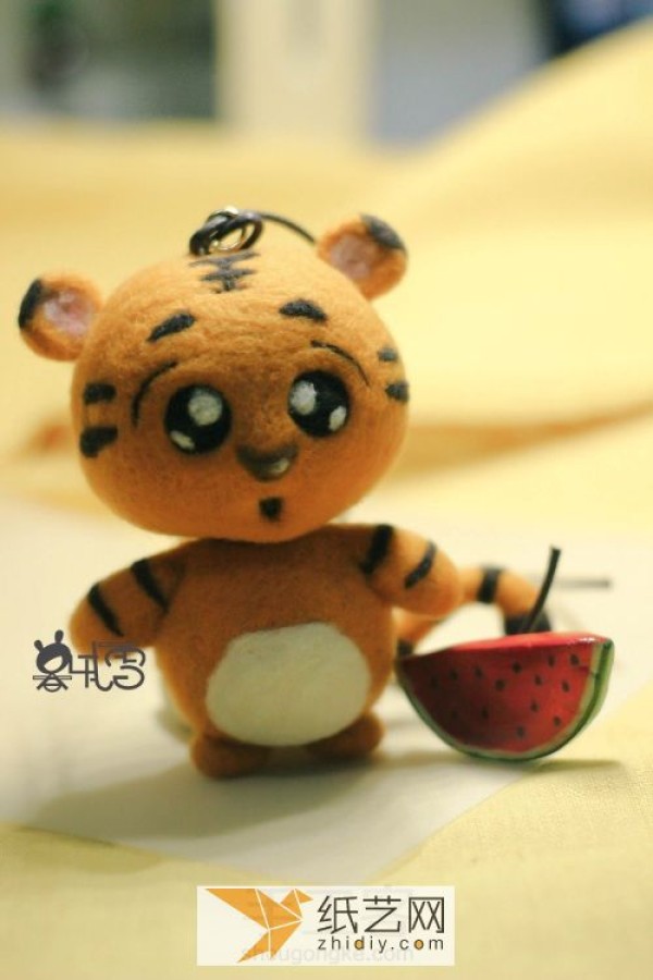 Cute Wool Felt Little Tiger Illustrated Tutorial Handmade Qiaohu Wool Felt