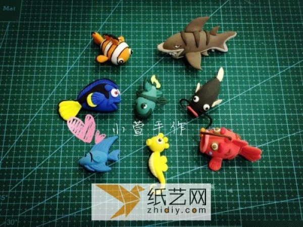 How to make Finding Nemo fish with ultra-light clay. Prepare an underwater world as a Teacher’s Day gift.