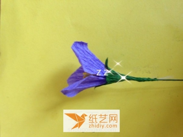 Crepe Paper DIY Purple Dew Paper Art Flower Pot New Year Decoration Tutorial