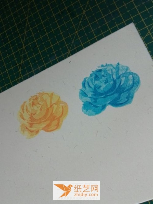 Tutorial on how to make a super beautiful colorful flower rubber stamp, suitable for New Year greeting card decoration