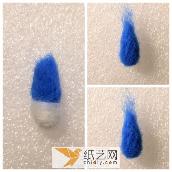 Detailed tutorial illustration of making a Doraemon doll made of wool felt as a Mid-Autumn Festival gift