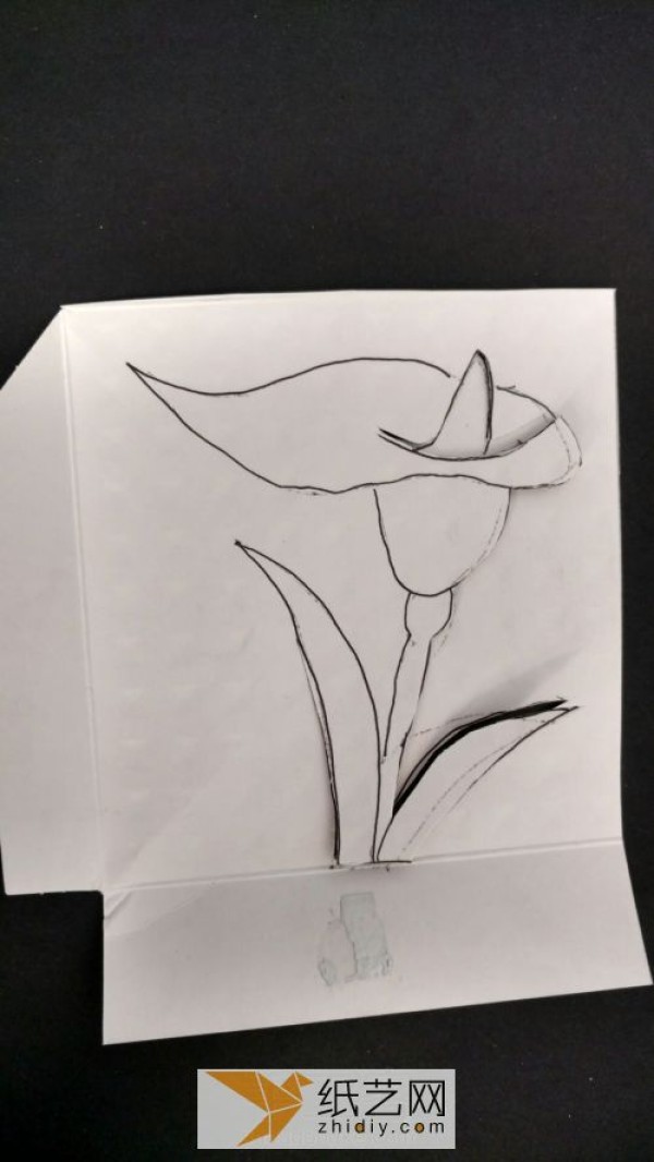 Paper-cut calla lily as a Teacher’s Day gift