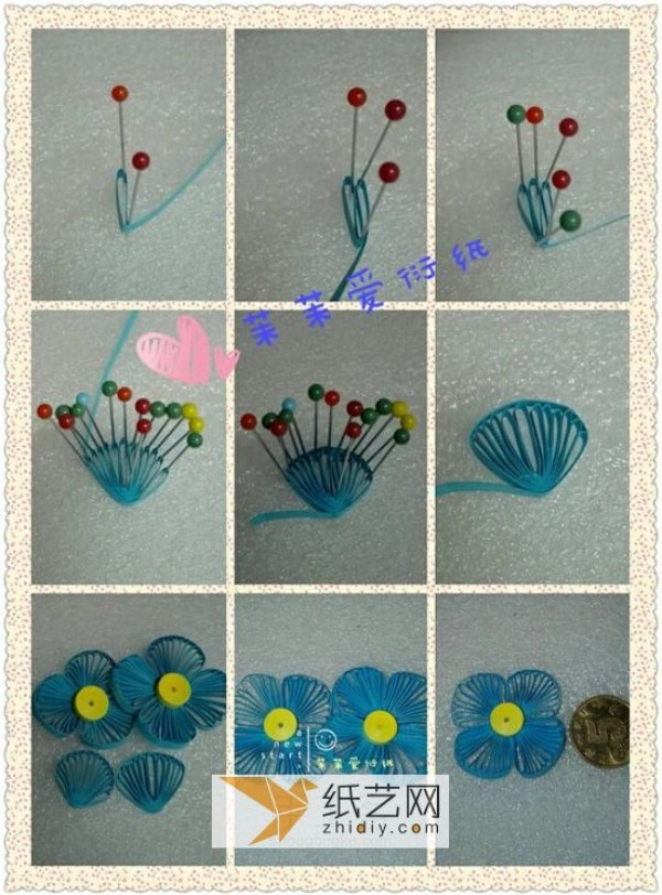 Use paper quilling method to make exquisite paper flower balls. DIY creativity of handmade paper flowers (transfer)