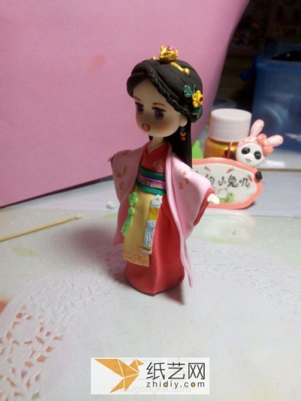 Ultra-light clay ancient costume girl doll Teachers Day gift