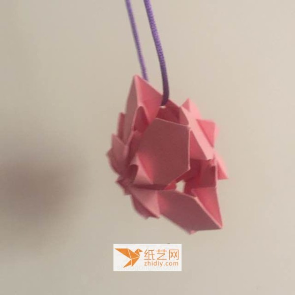 Three-dimensional origami cherry blossom origami flower tutorial