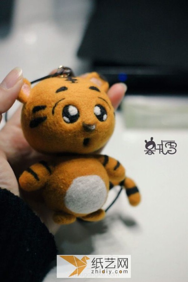 Cute Wool Felt Little Tiger Illustrated Tutorial Handmade Qiaohu Wool Felt