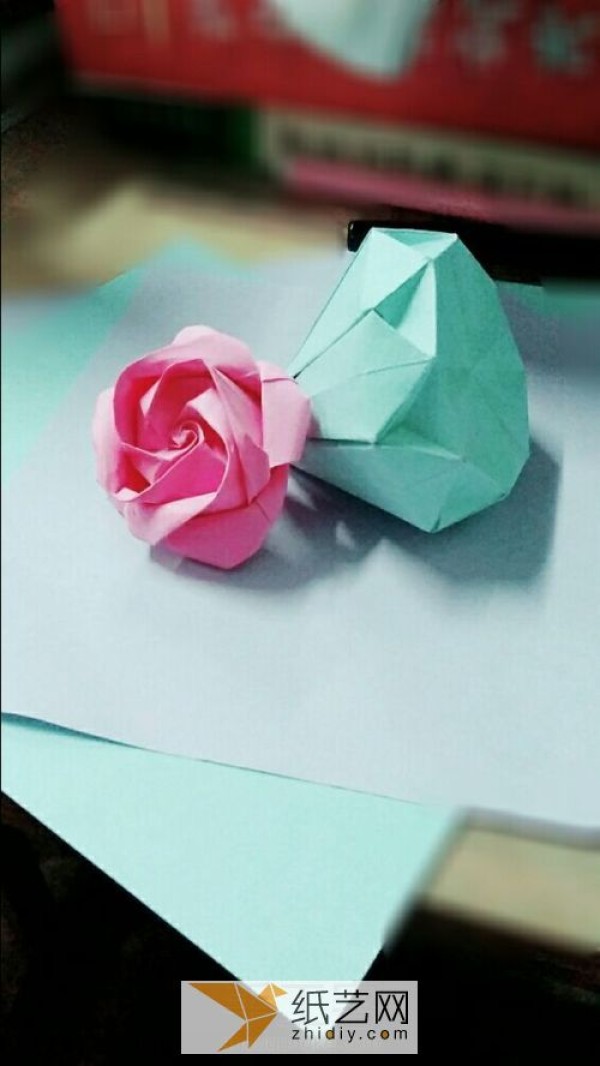 Little surprise for Chinese Valentines Day origami roses