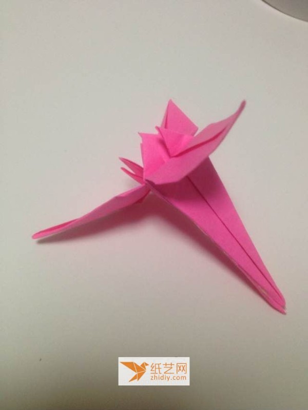 A real-life picture tutorial of an origami flower without a name