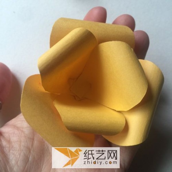 Paper art flower origami camellia for Teachers Day classroom decoration