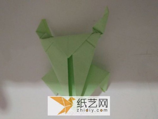 Cute classic origami frog handmade by children