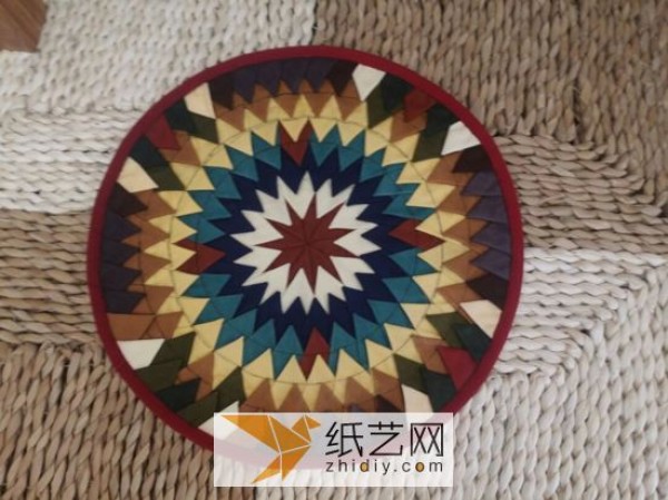 Kaleidoscope pattern fabric cushion Mothers Day gift