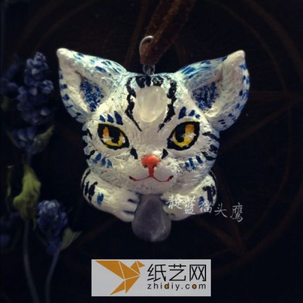 Exquisite ultra-light clay kitten pendant Teachers Day gift