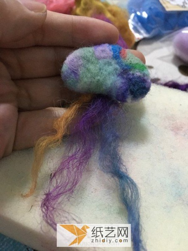 Colorful jellyfish Mother’s Day gift made from wool felt