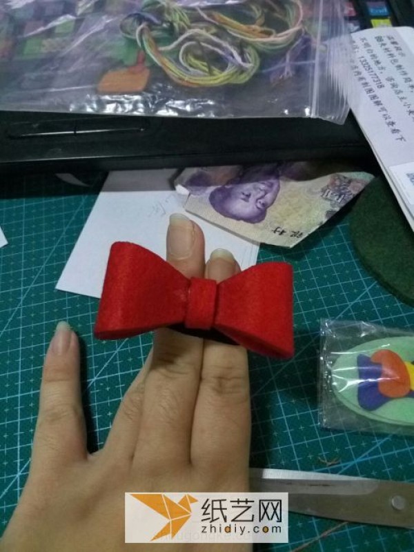 Super simple Childrens Day gift, non-woven bow hair tie for Childrens Day performance