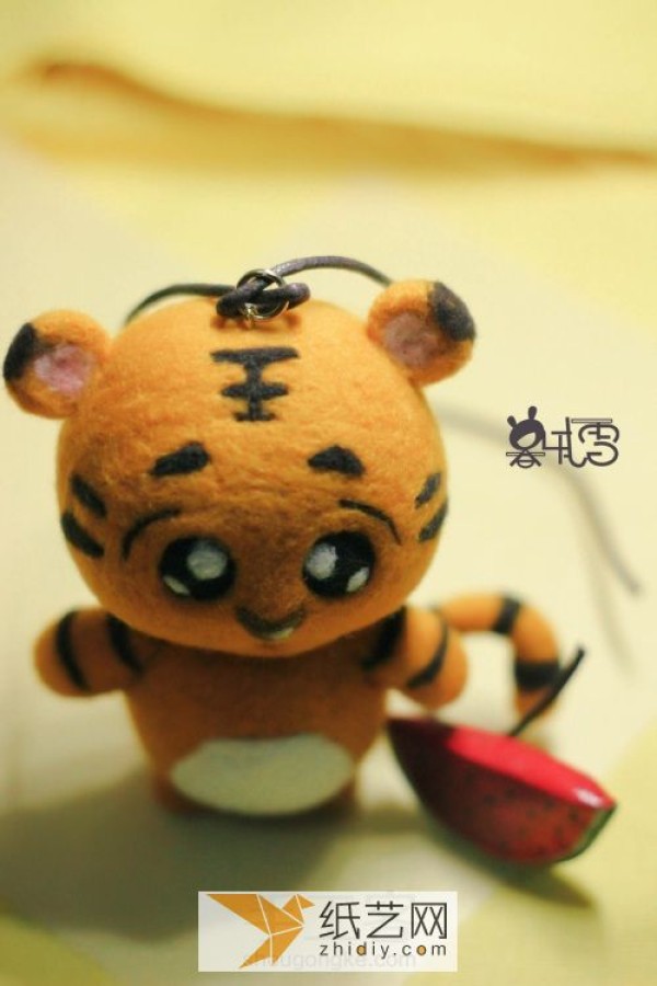 Cute Wool Felt Little Tiger Illustrated Tutorial Handmade Qiaohu Wool Felt