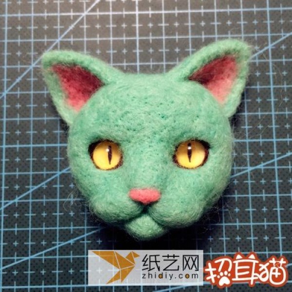 Wool felt handmade illustrated tutorial teaches you how to make a wool felt kitten (translated)