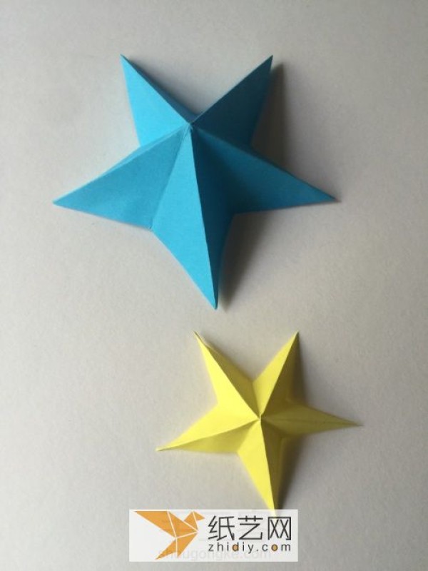 Origami three-dimensional five-pointed star Christmas decorative star