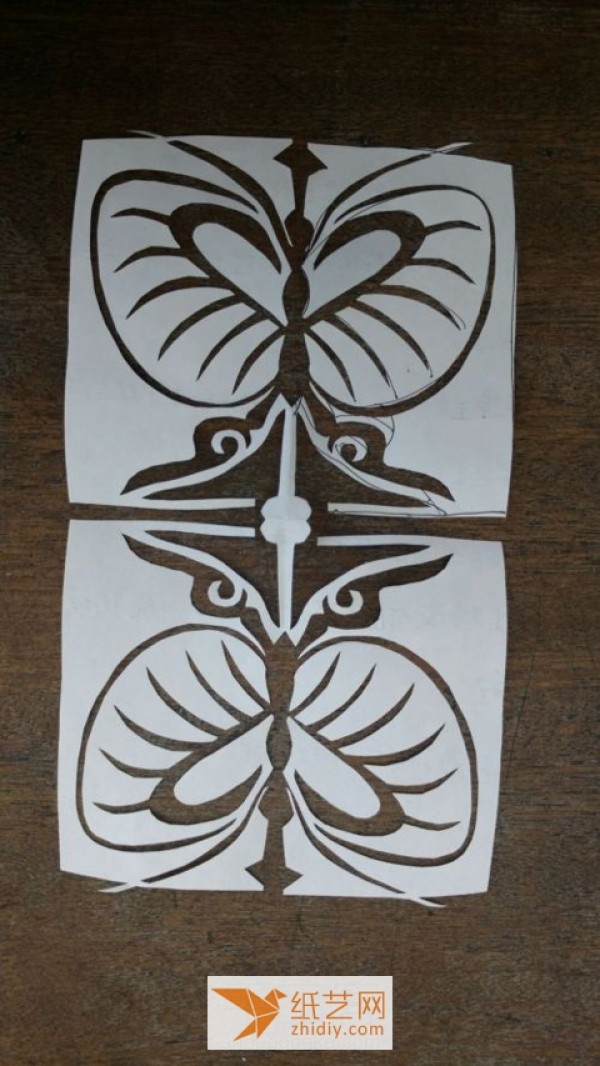 Simple paper-cut butterfly window grille hand-making tutorial