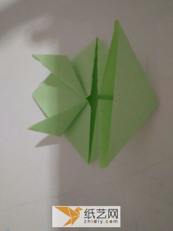 Cute classic origami frog handmade by children