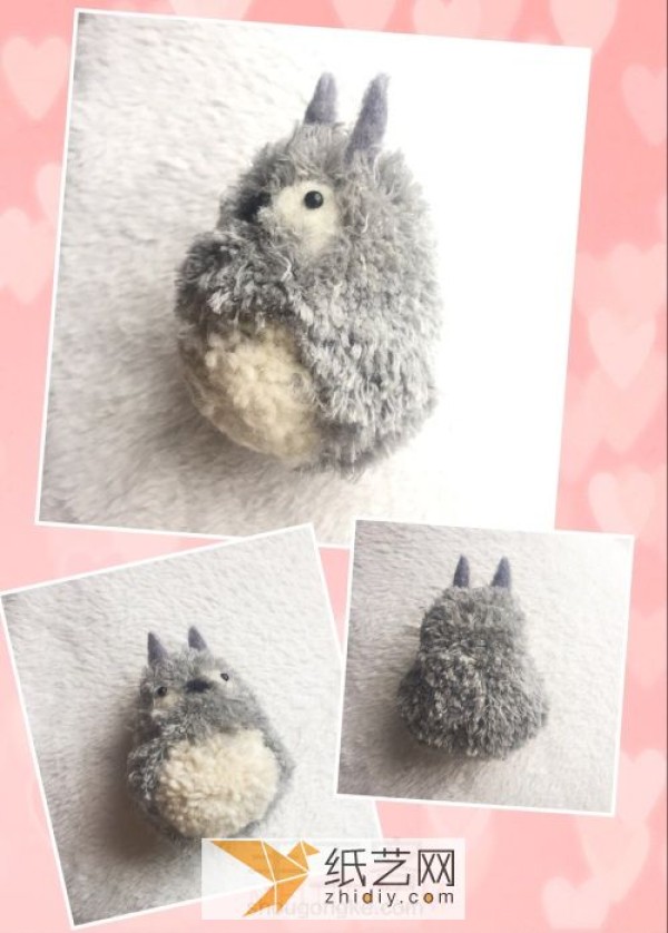 Make a cute chinchilla by knitting yarn balls