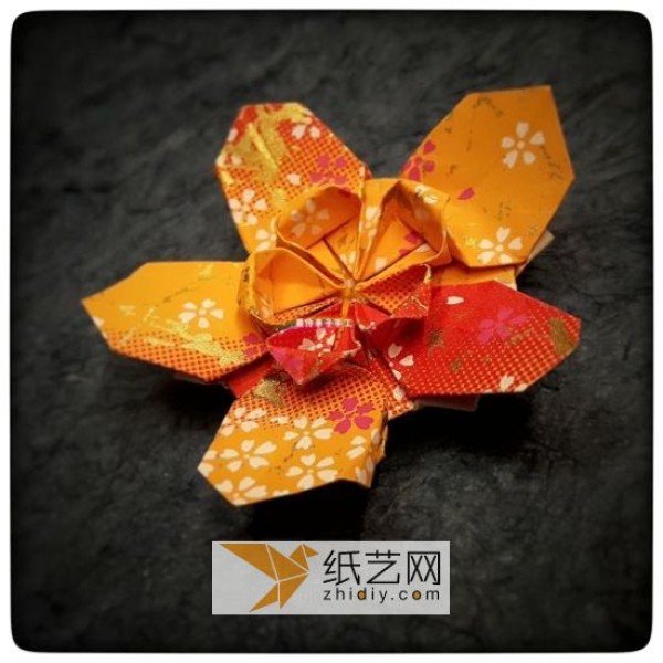 Cherry Blossom Origami Tutorial Illustrated with 48 Steps