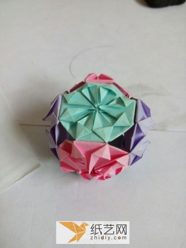 Origami confetti ball flowers for Mothers Day gift