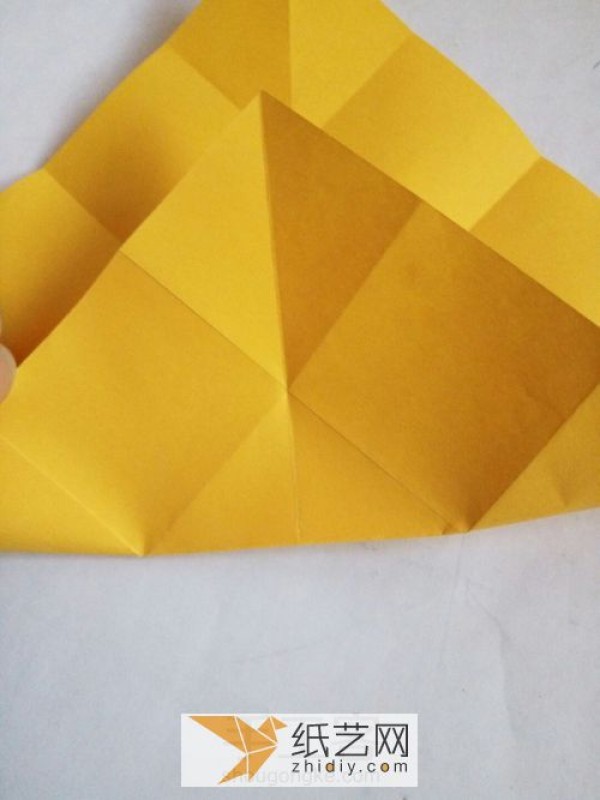 Origami envelope with integrated letter and paper. Simple origami envelope for Valentines Day love letters