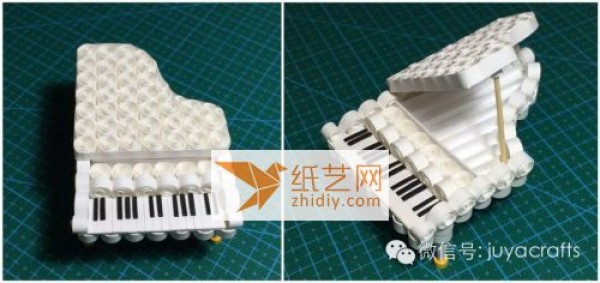 Teach you step by step how to make a handmade paper piano with quilled paper (translated)