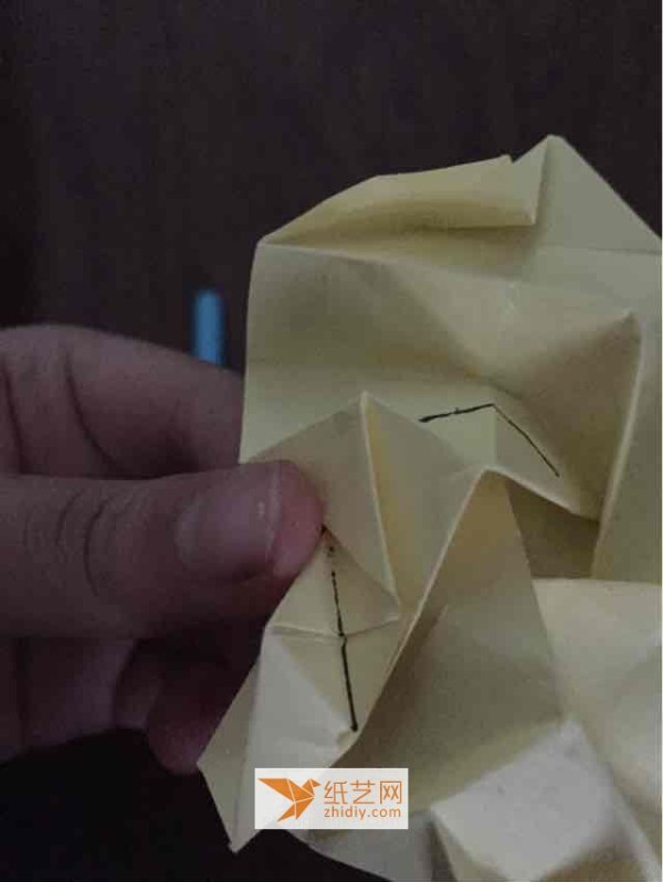 Four-petal simple origami rose tutorial