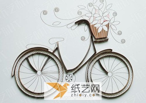 Teachers Day gift with paper bicycle decorative painting