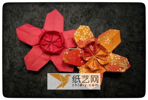 Cherry Blossom Origami Tutorial Illustrated with 48 Steps