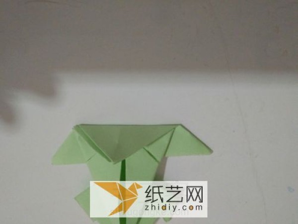 Cute classic origami frog handmade by children