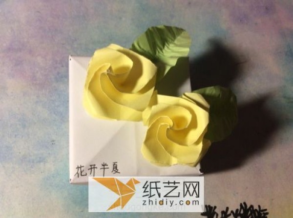 Illustrated tutorial for origami rose gift box How to make a Valentine’s Day handmade packaging box