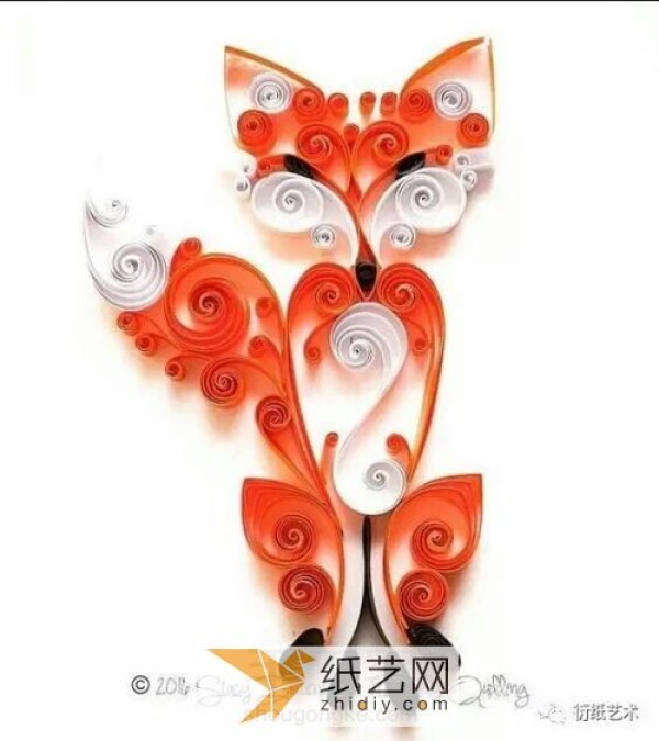 Simple paper quilling fox paper painting manual detailed illustrated tutorial