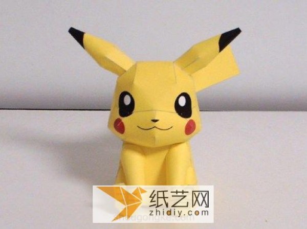 Childrens handmade paper model Pikachu small production