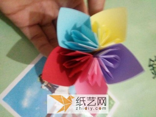 Improved version of origami cherry blossom tutorial, creative use of hand-made origami flowers