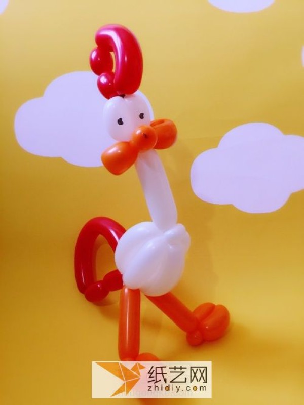 Steps to make a chicken from a magic balloon, a lucky and lucky New Year gift