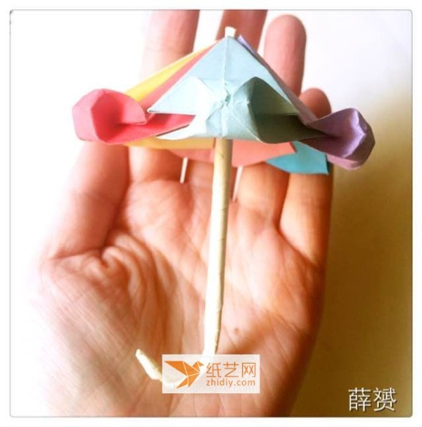 How to make exquisite colorful origami umbrellas by hand