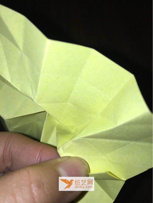 Four-petal simple origami rose tutorial