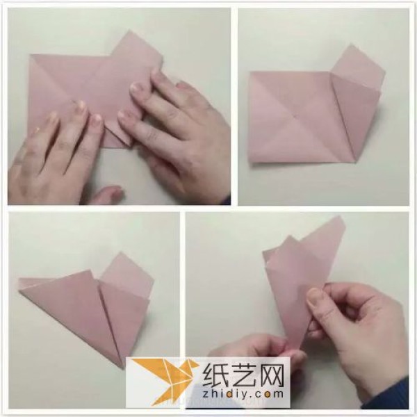 Illustrated tutorial for origami five-pointed star box DIY method of handmade storage box