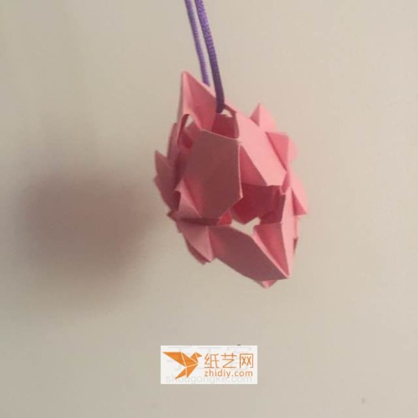 Three-dimensional origami cherry blossom origami flower tutorial