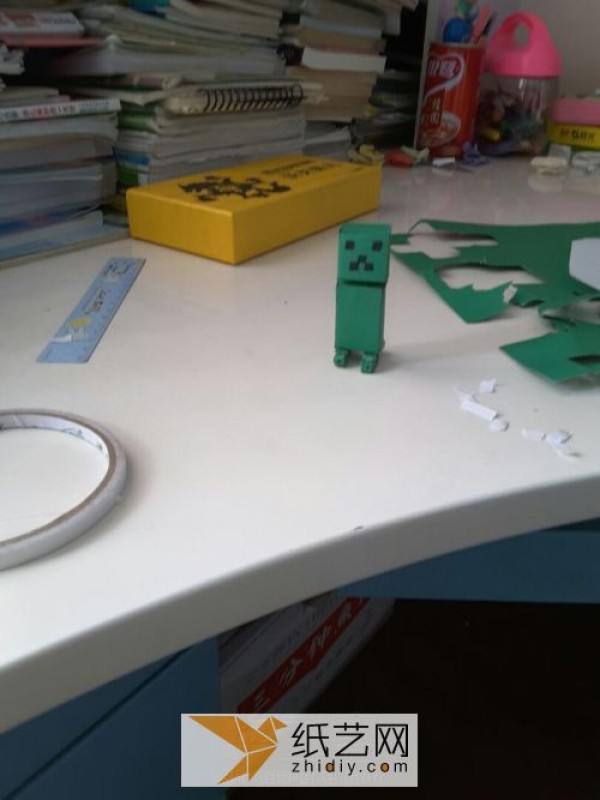 Paper model creeper Minecraft game peripherals