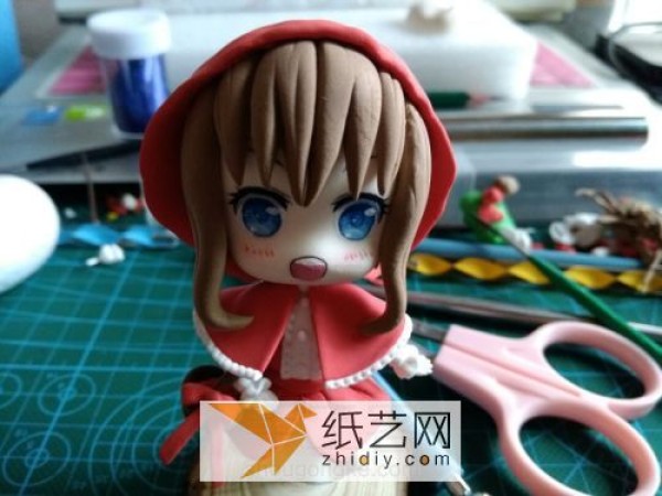 Teach you step by step how to make an ultra-light clay Little Red Riding Hood doll