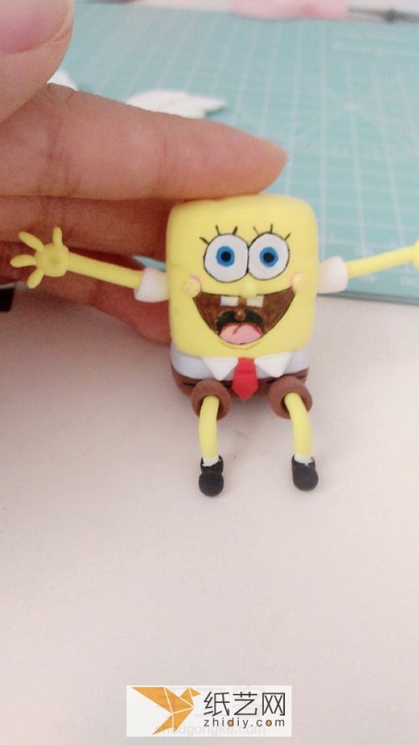 Birthday gift for SpongeBob SquarePants doll made of ultra-light clay