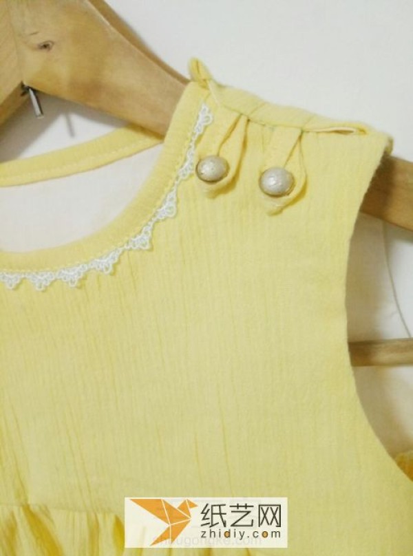 Mom is sending love on Children’s Day. Handmade fabric bright yellow dress.