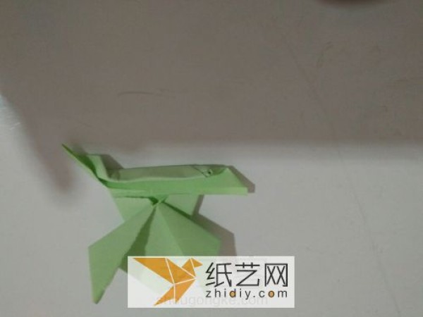 Cute classic origami frog handmade by children