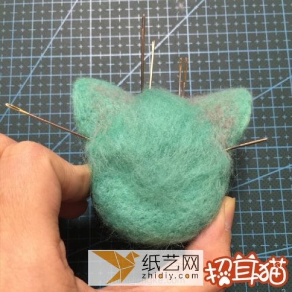 Wool felt handmade illustrated tutorial teaches you how to make a wool felt kitten (translated)