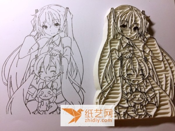 Tutorial on how to make a beautiful girl rubber stamp New Year gift for your best friend