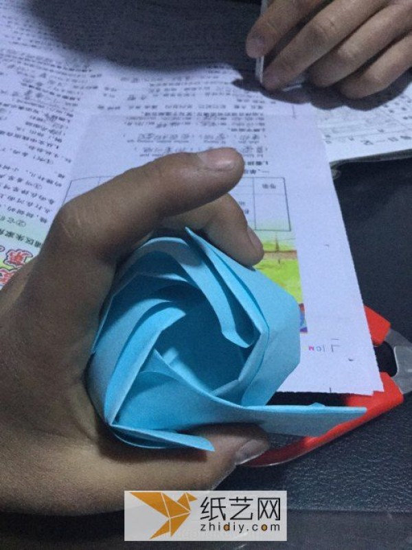 Origami rose Valentines Day gift that can hold small things